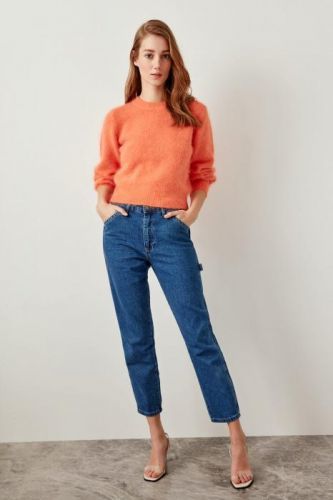 Trendyol Blue High Waist Mom Jeans