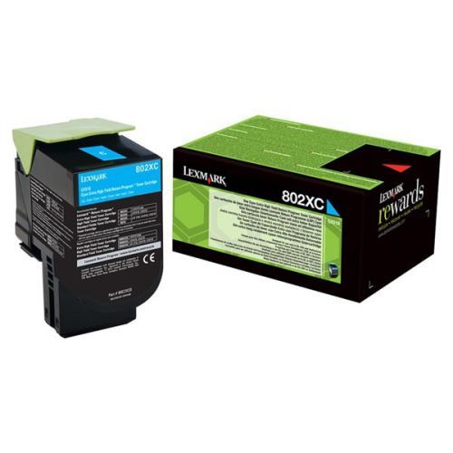 Lexmark originální toner 80C2XC0, cyan, 4000str., return, extra high capacity, Lexmark CX510de, CX510dhe, CX510dthe