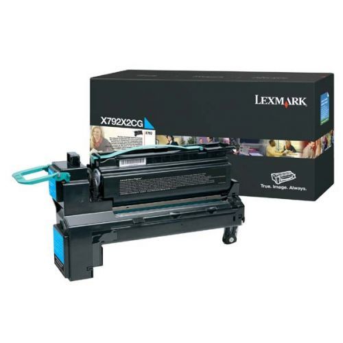 Lexmark originální toner X792X2CG, cyan, 20000str., extra high capacity, Lexmark X792, X792de, X792dte, X792dtfe, X792dtme