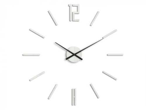 Moderní nástěnné hodiny CARLO WHITE HMCNH057-white