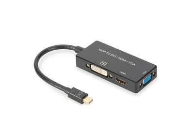 ASSMANN Mini DisplayPort 1in3 HDMI, DVI and VGA converter cable, AK-340419-002-S