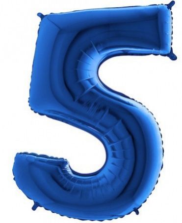 Smart Ballons Fóliové nafukovací balónky - Číslice - 102 cm - 5 - modrá - WBLUE 5