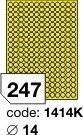 Žluté samolepicí etikety Rayfilm R0121.1414KD, 14x14 mm, 300 listů A4, 74100 etiket