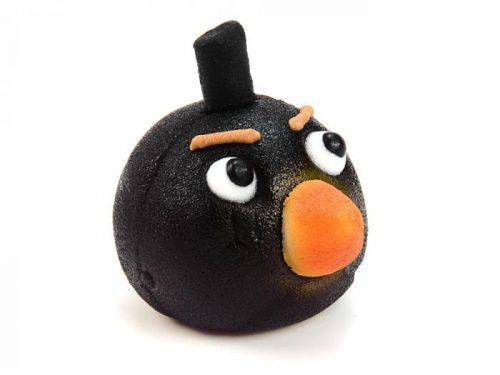 Frischmann Angry Birds Černý - marcipánová figurka na dort