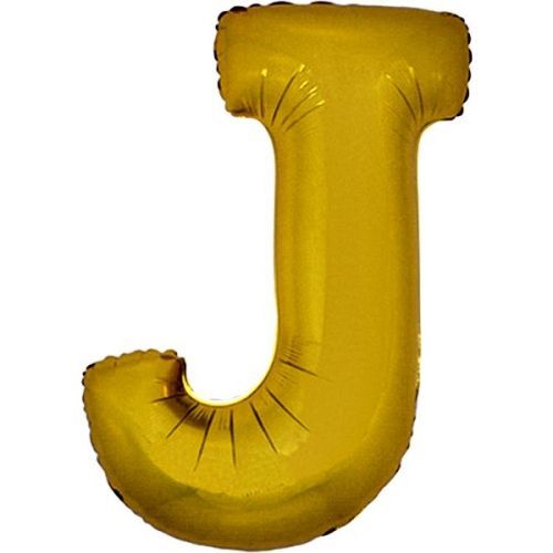 Balónek zlatý písmeno J 102 cm