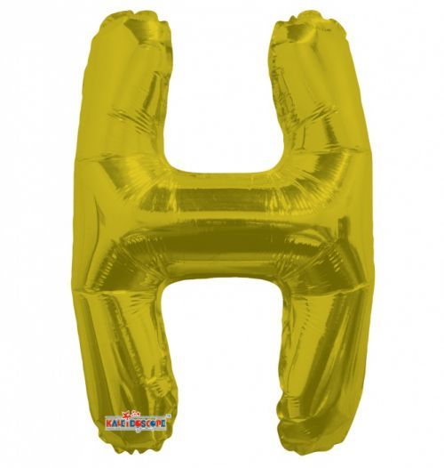 Smart Ballons Nafukovací balónek - písmeno - H - zlatý, 35 cm - K35075-14S