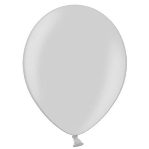 Balónky latexové metalické – 27 cm stříbrná 100 ks