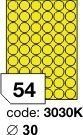 Žluté samolepicí etikety Rayfilm R0121.3030KD, 30x30 mm, 300 listů A4, 16200 etiket