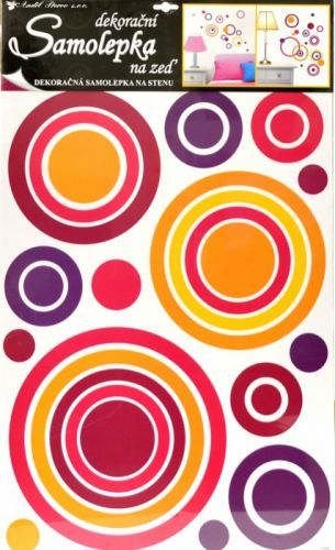 Anděl Pokojová dekorace růžové kruhy - 70 x 42 cm - 1057