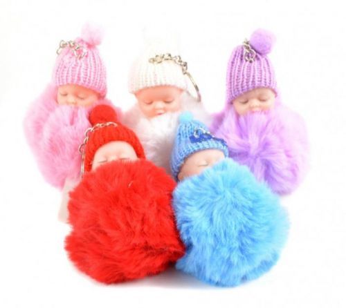 Ostatní Klíčenka - plyšová koule - miminko - PK131-12