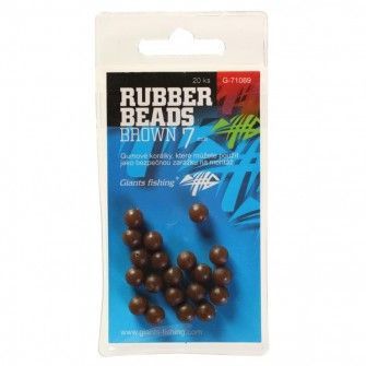 Gumové kuličky Rubber Beads Transparent Brown 6mm,20ks