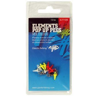 Kolíček s očkem Elements Pop Up Pegs Mix Colour,12ks