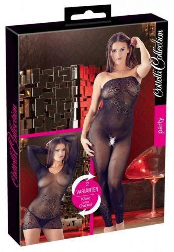 Cottelli - Variable fishnet full and dress with tangle (black)