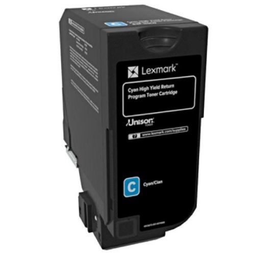 Lexmark originální toner 84C2HC0, cyan, 16000str., return, Lexmark CX725de, CX725dhe, CX725dthe