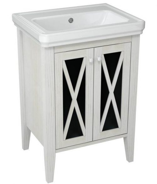 SAPHO CROSS umyvadlová skříňka 55x81x43cm, starobílá CR260