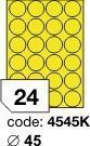 Žluté fluo etikety Rayfilm R0131.4545KD, 45x45 mm, 300 listů A4, 7200 etiket