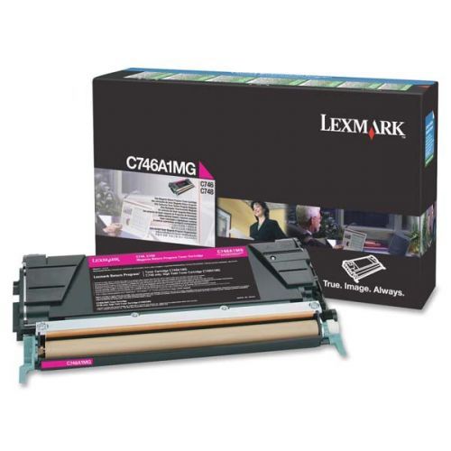 Lexmark originální toner C746A1MG, magenta, 7000str., return, Lexmark C746DN, C746DTN, C746N, C748DE, C748DTE, C748E