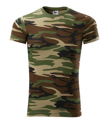 Maskáčové tričko Camouflage - Maskáčová zelená | XL