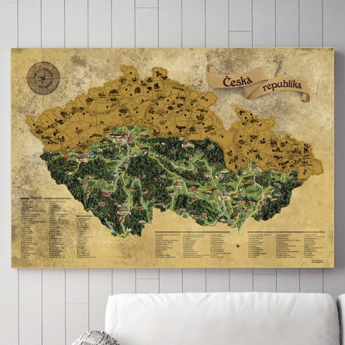 Stírací mapa Česka Deluxe