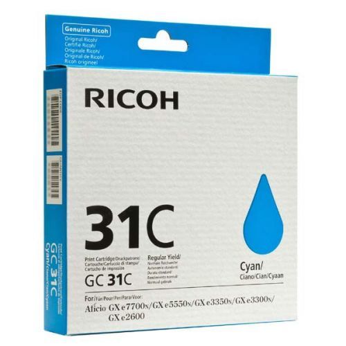 Ricoh originální ink 405689, cyan, typ GC 31C, Ricoh GXe2600/GXe3000N/GXe3300N/GXe3350N