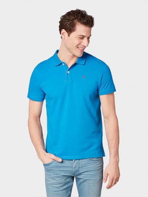 Tom Tailor pánské triko s límečkem 1008650/11046 Modrá L