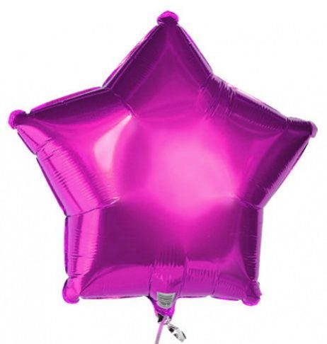 Smart Ballons Fóliové nafukovací balónky - 46 cm - Hvězda - magenta - W18HMA