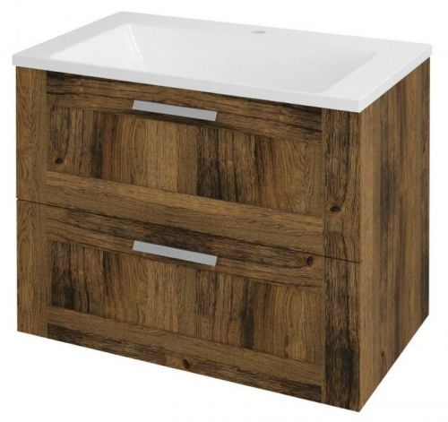 SAPHO AMIA umyvadlová skříňka 74,5x60x45cm, dub Collingwood AM076