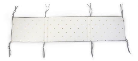 CHILDHOME - Mantinel do postýlky 35x170cm Jersey Gold Dots Miss Sixty