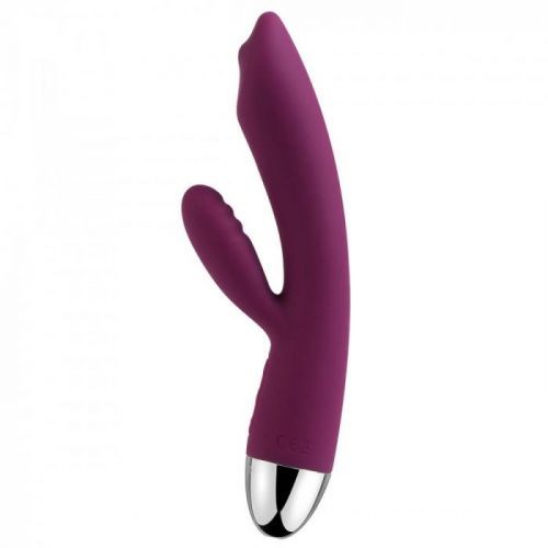 Svakom Trysta - vodotestný, ohybný, dvojitý vibrátor na klitoris (viola)