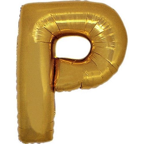Balónek zlatý písmeno P