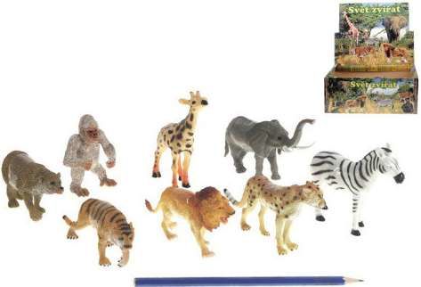 TEDDIES Zvířátka safari 8-13cm
