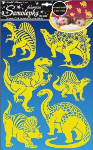 Anděl Samolepka na zeď - Dinosauři svítící ve tmě 47 x 29 cm - 10067