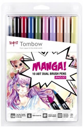 Tombow Fixy Tombow - oboustranné 10 ks - Shojo TABT-10C-MA