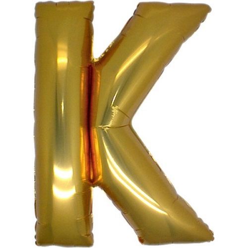 Balónek zlatý písmeno K 102 cm