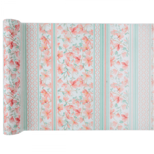 ŠERPA Květiny Happy Day růžovozelená