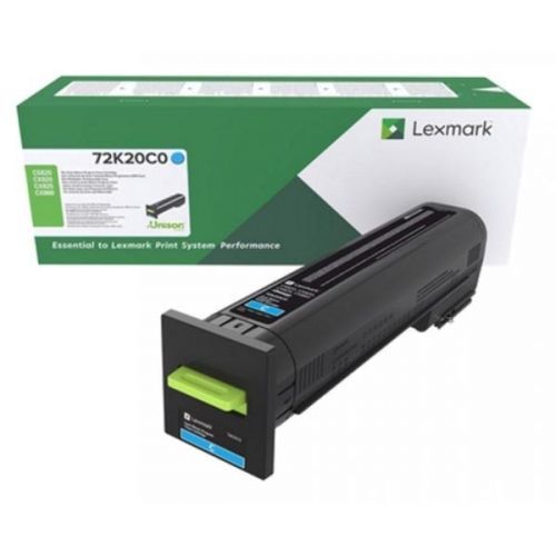 Lexmark originální toner 72K20C0, cyan, 8000str., return, extra high capacity, Lexmark CS820de,CS820dte,CS820dtfe,CX820de,CX820dtf