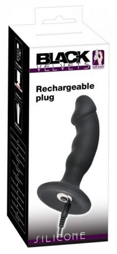 Black Velvet - Cordless Penis Anal Vibrator (Black)