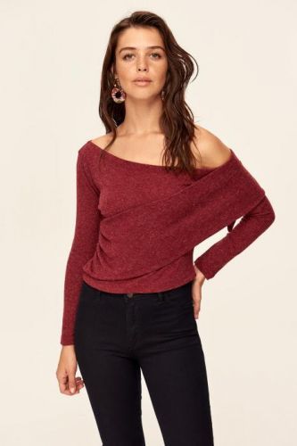 Trendyol Burgundy Double-breasted Knitted Blouse
