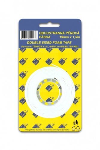 Ostatní Lepící páska oboustraná 19 x 1,5 pěnová