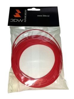 3DW - ABS filament 1,75mm červená, 10m, tisk 220-250°C, D11604