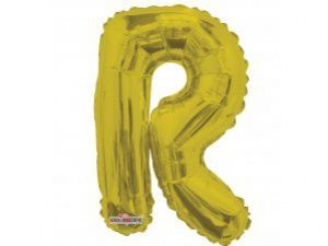 Smart Ballons Nafukovací balónek - písmeno - R - zlatý, 35 cm - K35086-14S