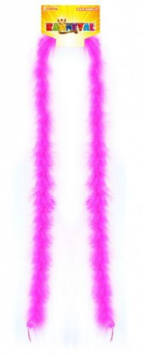 boa karnevalová s peřím, růžová 1,5m
