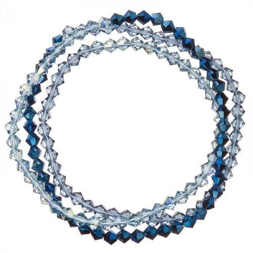 Evolution Group Náramek se Swarovski krystaly modrý 33081.5 metalic denim