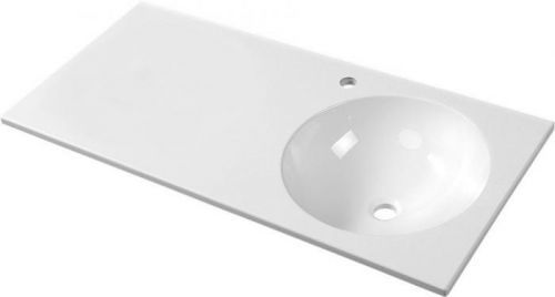 SAPHO JUNO umyvadlo 100x15x47cm, litý mramor, bílá, pravé JU102