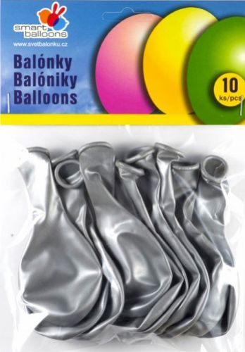 Smart Ballons Balónky PGS 110 - stříbrné - 10 ks PGM90 39