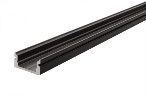 Reprofil U-profil plochý AU-01-08 černá mat elox 2000 mm 970003