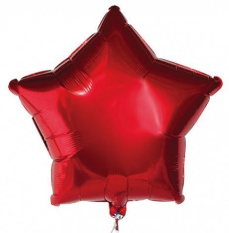 Smart Ballons Fóliové nafukovací balónky - 46 cm - Hvězda - červená - W18HC
