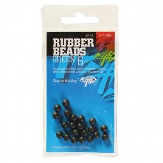 Gumové kuličky Rubber Beads Transparent Green 5mm,20ks