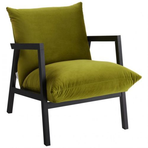 Křeslo Dřevo Textil Zelená Barvy Wenge Carryhome