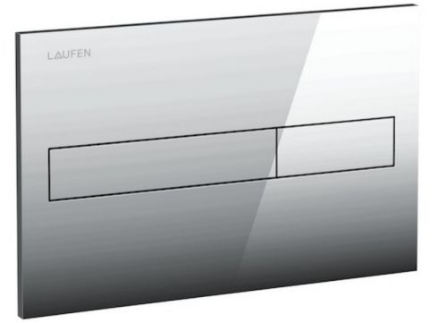 Laufen Splachovací tlačítko AW1, Dual Flush lesklý chrom plast (Splachovací tlačítko AW1, Dual Flush lesklý chrom plast H8956610040001